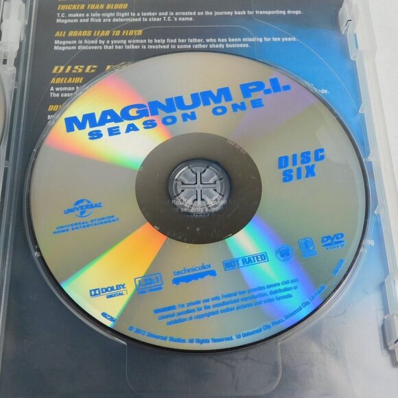 Magnum P.I. Season One 6 DVD Set 2012 Tom Selleck 18 Episodes Action VG+ - Picture 8 of 10
